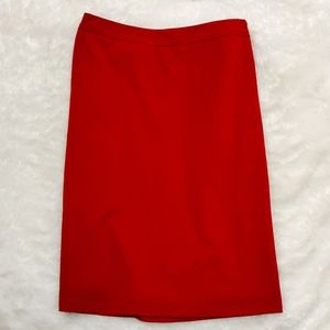 Designer Josephine Chaus Deep Red 32% Rayon Stylish Pencil Skirt Size Small